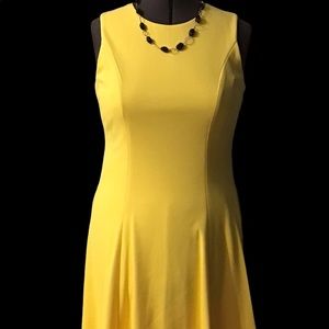 Andrew Marc New York Yellow A-line dress